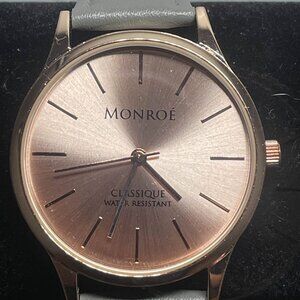 Monroé Solérose Charcoal Leather Watch